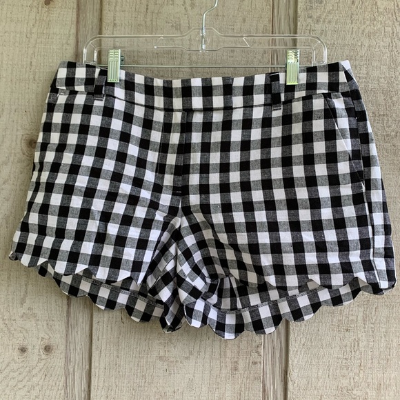 J. Crew Factory Pants - J. Crew Factory Linen-Cotton Scalloped Shorts